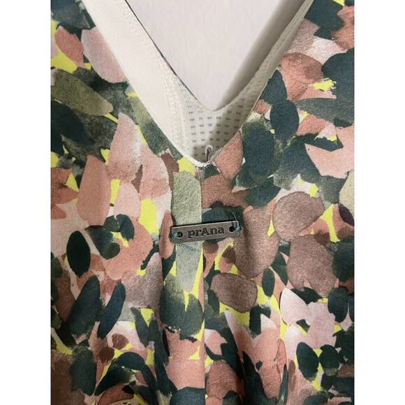 Prana S Dress Pearl Isa Stretch V Neck Shelf Bra Sleeveless Knee Length Stretch - Picture 8 of 10